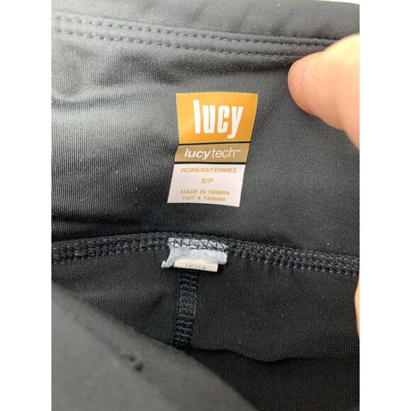 Lucy Tech Leggings Women's Size S Athletic Quilted Skirted Stretch Black Pink - Picture 4 of 4